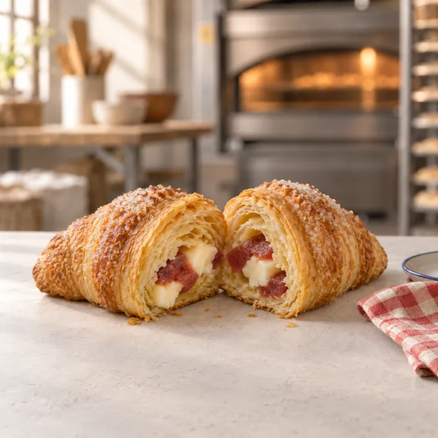 Croissant de bocadillo y queso