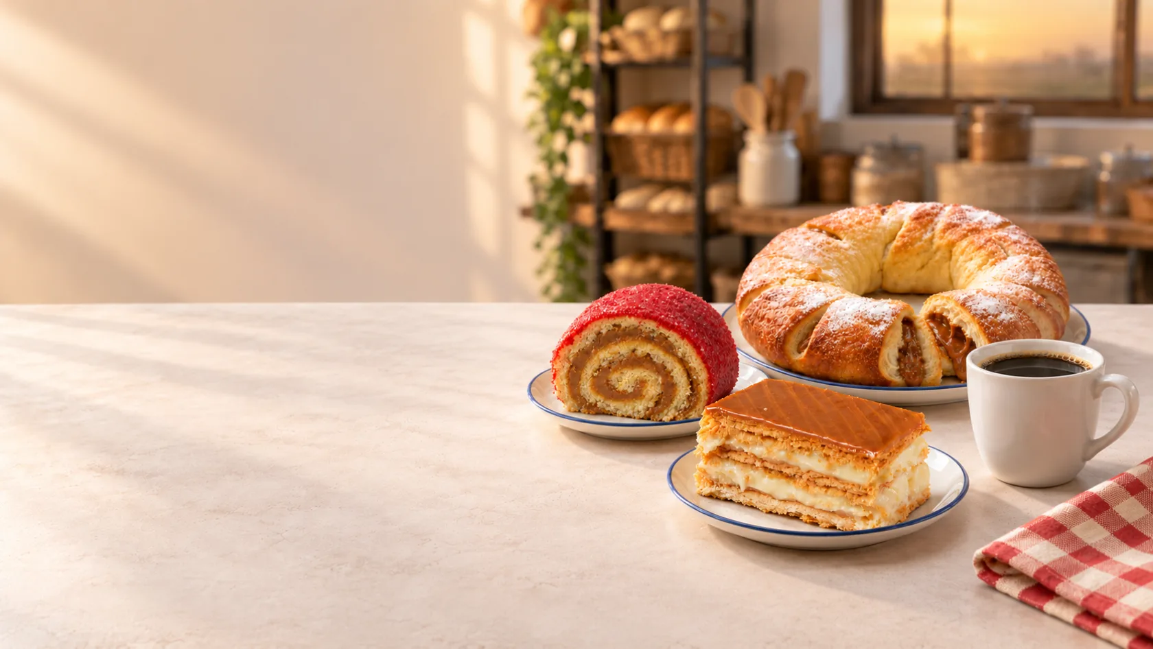 Coffee and Colombian pastries for an afternoon treat